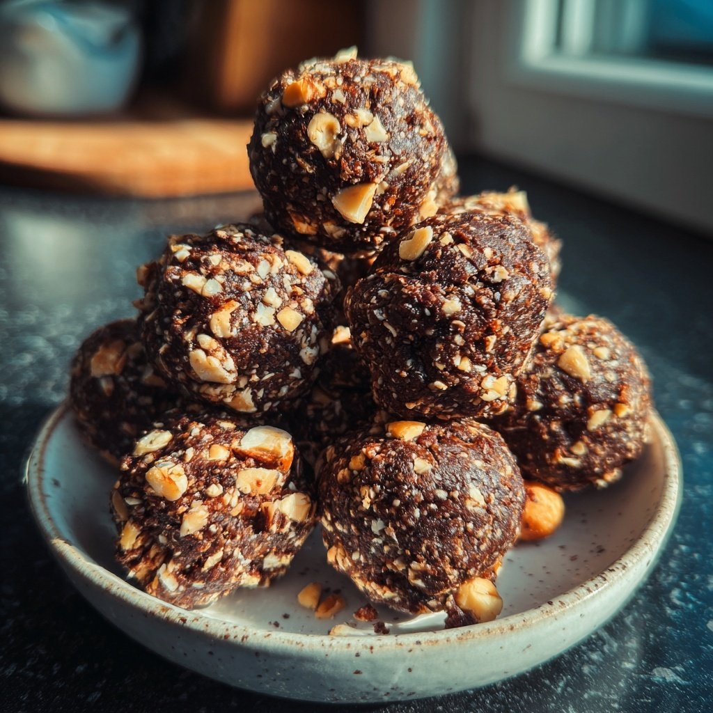 Chocolate Hazelnut Almond Energy Bites