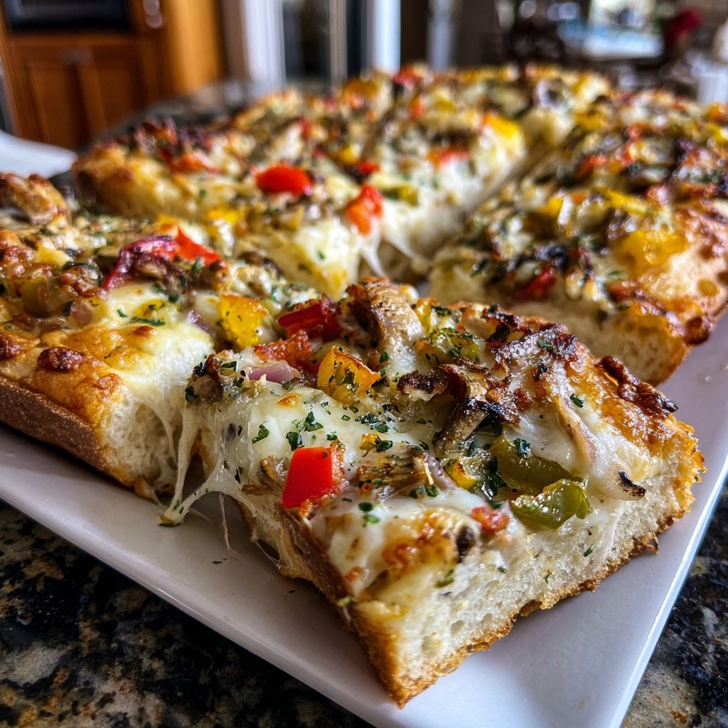 Super Bowl Food Sheet Pan Veggie Pizza