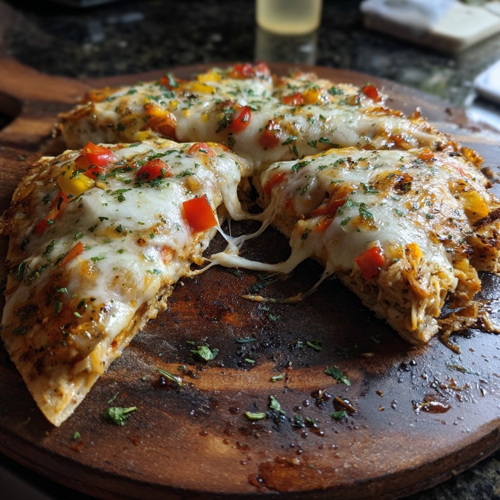 Shredded Chicken Quesadilla Bake