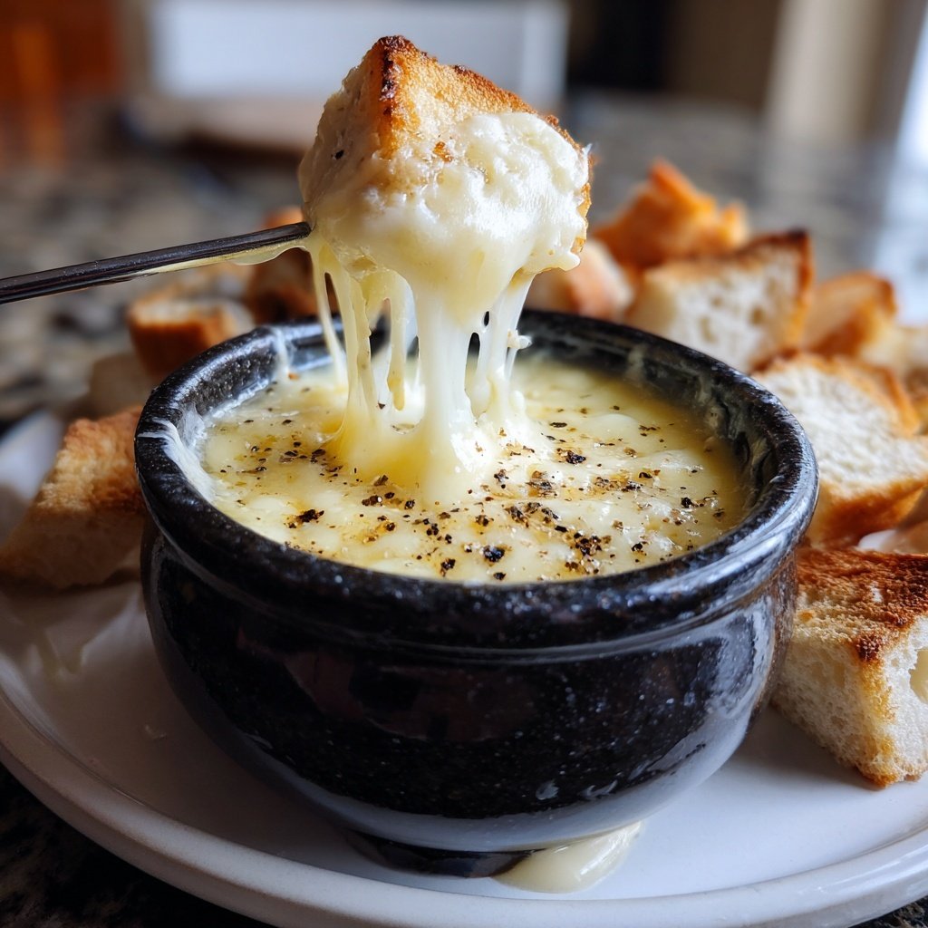 Fondue with Fontina and Black Pepper