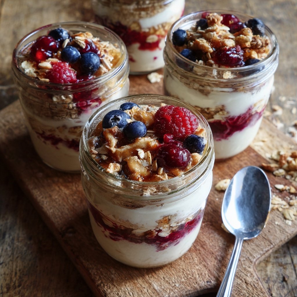 Berry Yogurt Oat Pots
