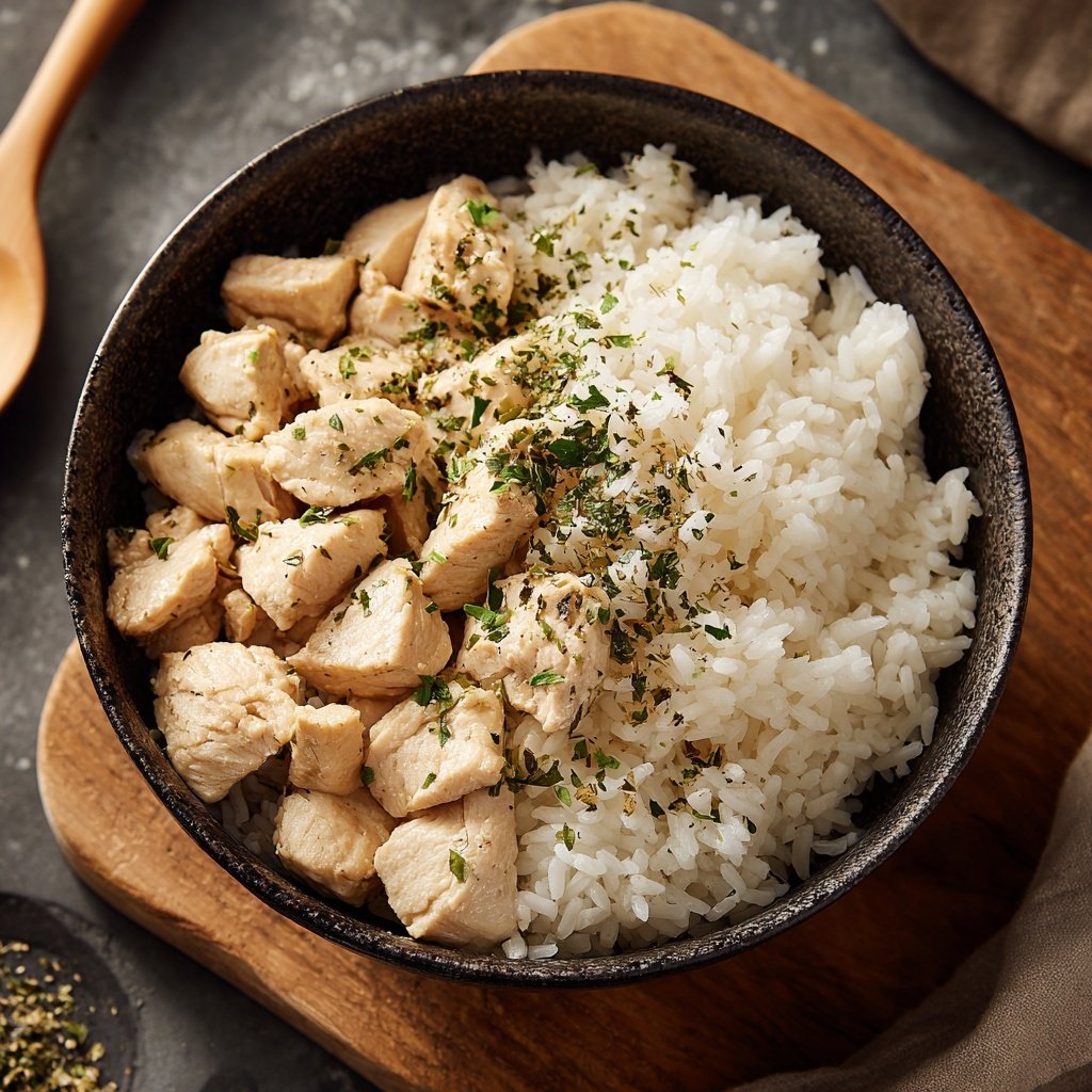 High Protein Chicken Rice Bowl