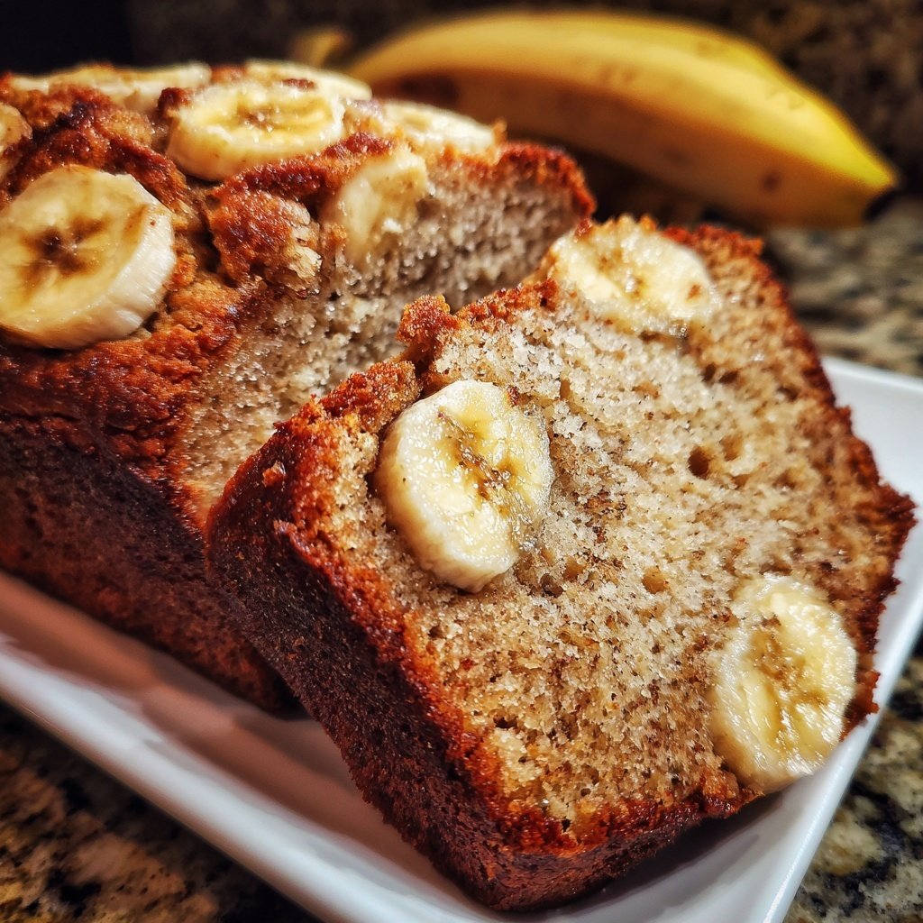 Moist Banana Bread with Ripe Bananas