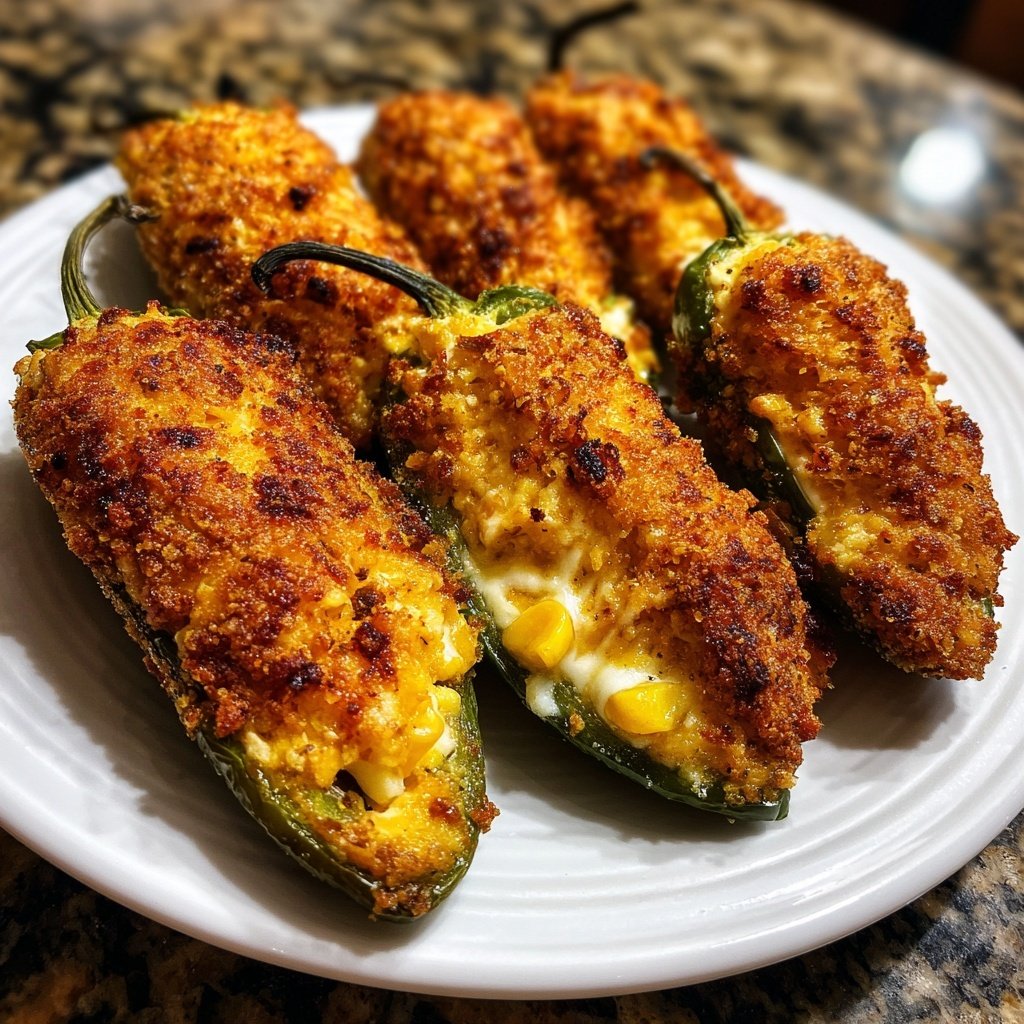 Jalapeno Poppers Stuffed with Corn