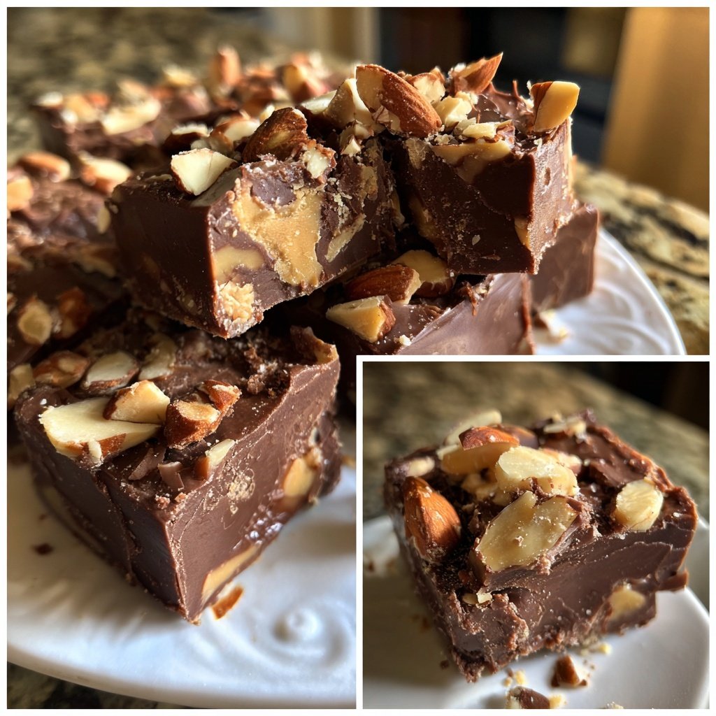Chocolate Tahini Almond Fudge